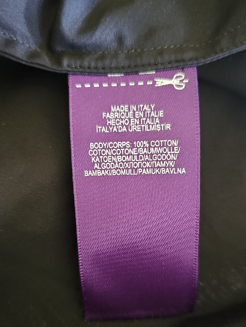 Ralph Lauren Purple Label Black Button Front Shirt - Picture 5 of 6